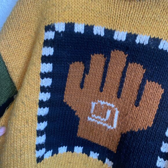 Vintage Pura Lana Tribal Colorblock Ecuador 100% Wool Western Aztec Indian Rare - Picture 10 of 10